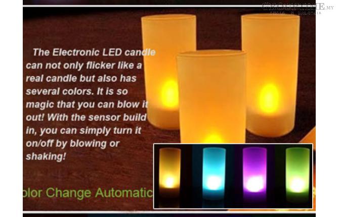 [41% off] PA0020 LED Electronic Color Change Flicker Light Candle Sensor (6 in/pack). Pay only RM35 instead of RM60.