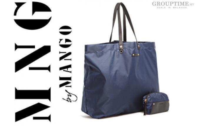 [28% Off] PA0059 MNG Mango FOLDABLE NYLON SHOPPER BAG(Blue).Pay only RM49 instead of RM69.