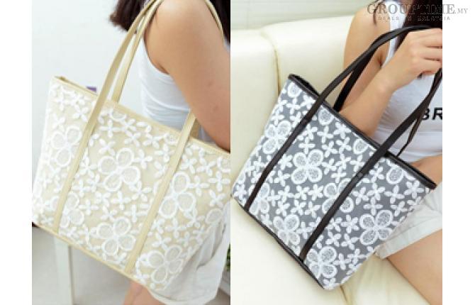 [67% Off] PA0065 Lace Shopper Bag.Pay only RM29 instead of RM89.