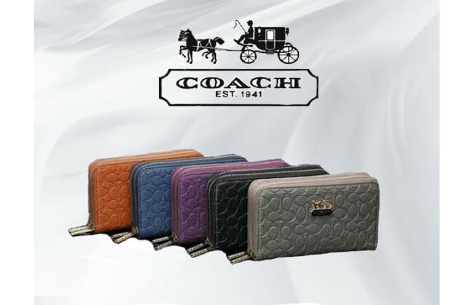 GA0328 COACH Double Zip Wallet