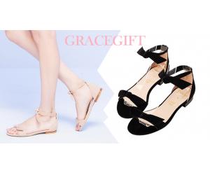 GA0413 Grace Gift Bow Tie Ankle Sandals