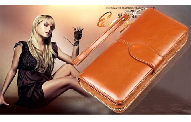 TB028 Leather Long Purses Card Holder