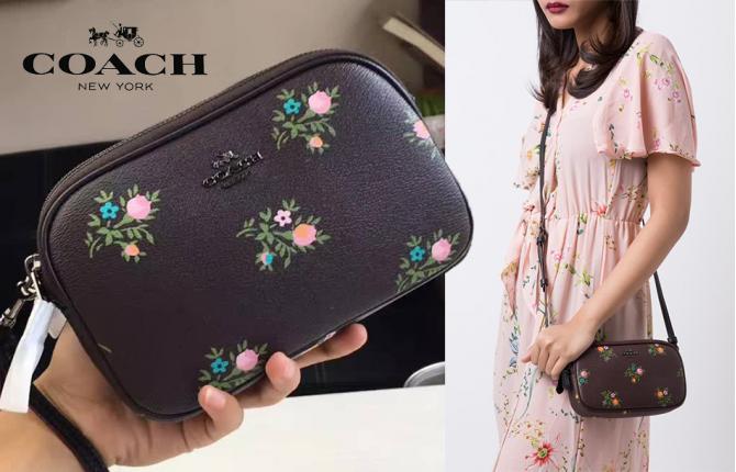 TB076 Cross Stitch Floral Crossbody Clutch Oxblood