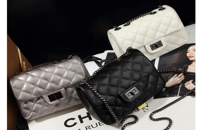 TB082 Korean Oblique Lingge Chain Bag