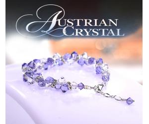 TB080 Austria Purple Crystal Bracelet