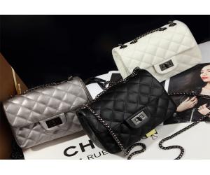TB082 Korean Oblique Lingge Chain Bag