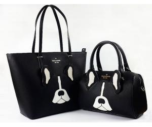 TB117 Black Dog Shoulder Bag