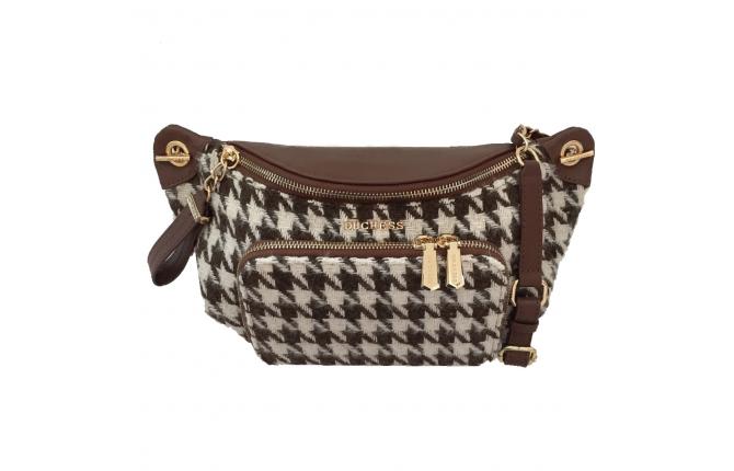 KATE WAIST BAG - BROWN千鸟格