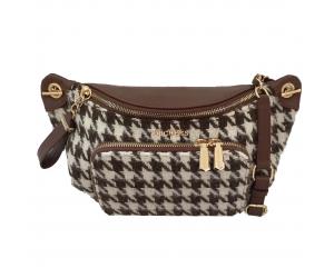 KATE WAIST BAG - BROWN千鸟格