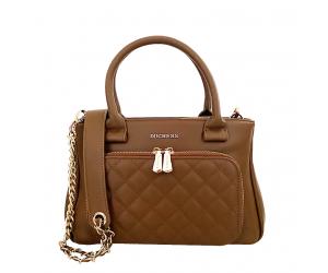 LEONE HANDBAG - DARK BROWN