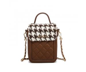 LOUISE PHONE POUCH - DARK BROWN