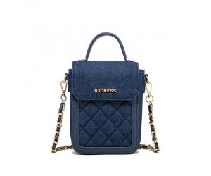 LOUISE PHONE POUCH - DENIM DARK BLUE