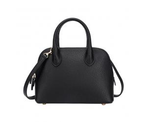BAILEY DOMED SATCHEL BAG - BLACK