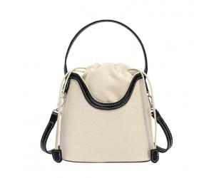CLARA CANVAS BUCKET BAG - BLACK