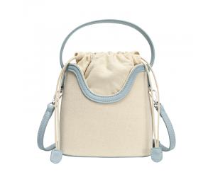 CLARA CANVAS BUCKET BAG - SKYBLUE (BACK ORDER)