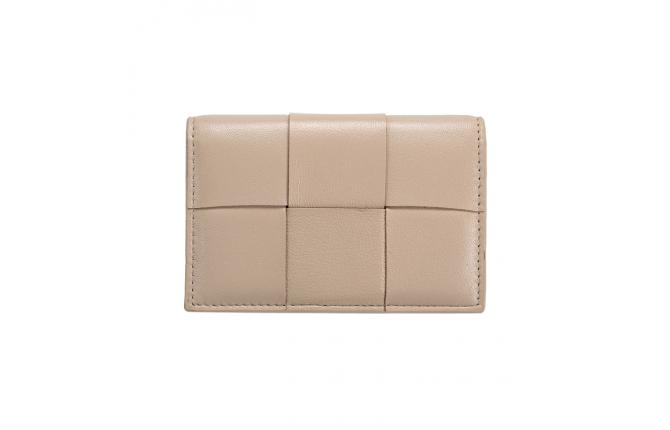 CAMRY COWHIDE CARD HOLDER - KHAKI