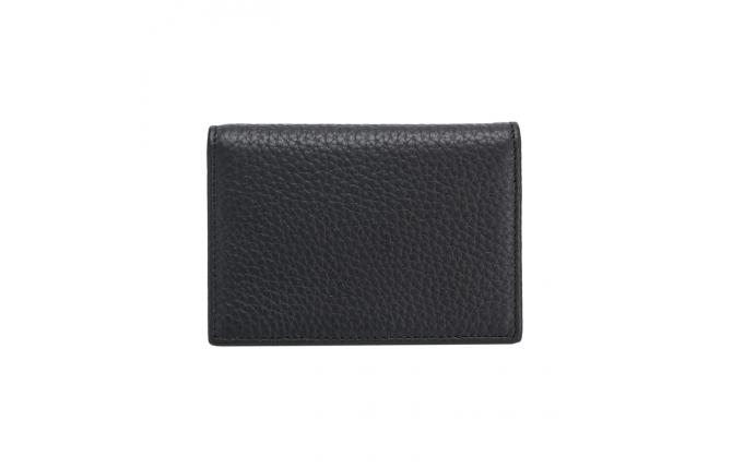 MORRI COWHIDE SHORT WALLET - BLACK