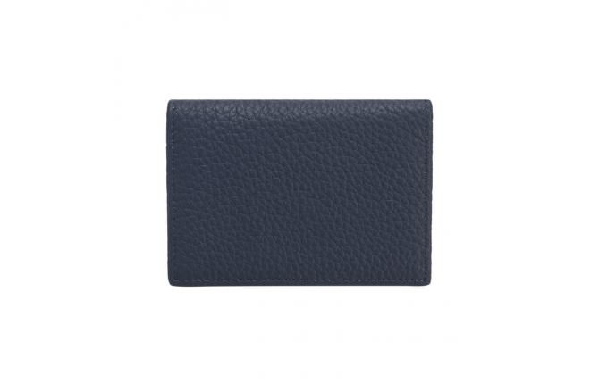 MORRI COWHIDE SHORT WALLET - NAVY