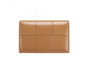 CAMRY COWHIDE CARD HOLDER - BROWN