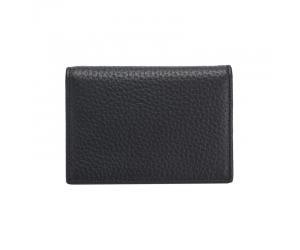 MORRI COWHIDE SHORT WALLET - BLACK