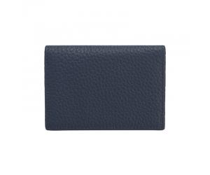 MORRI COWHIDE SHORT WALLET - NAVY