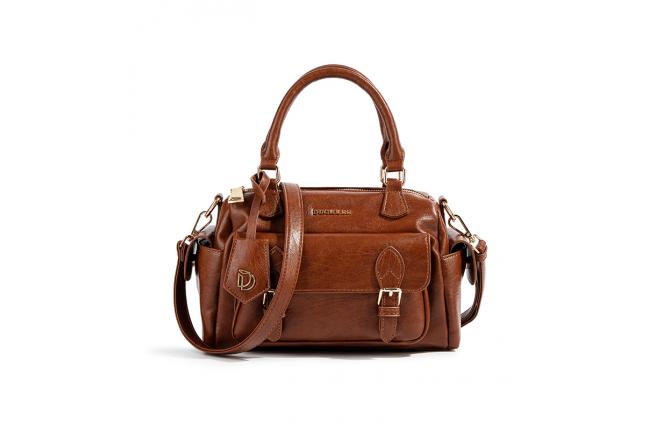 MACY BOSTON BAG - BROWN (BACK ORDER)