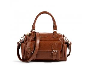 MACY BOSTON BAG - BROWN (BACK ORDER)