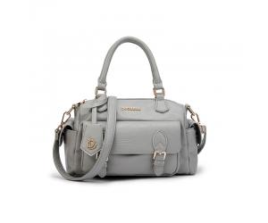 MACY BOSTON BAG - GREY (BACK ORDER)