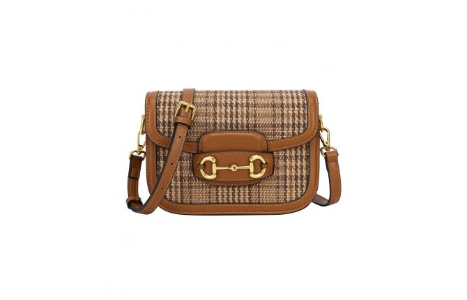 LUCY SLING BAG 2.0 - GRID BROWN